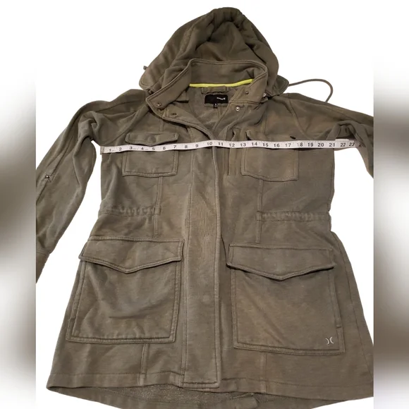 Hurley Women's Large Olive Green Jacket - Picture 3 of 7